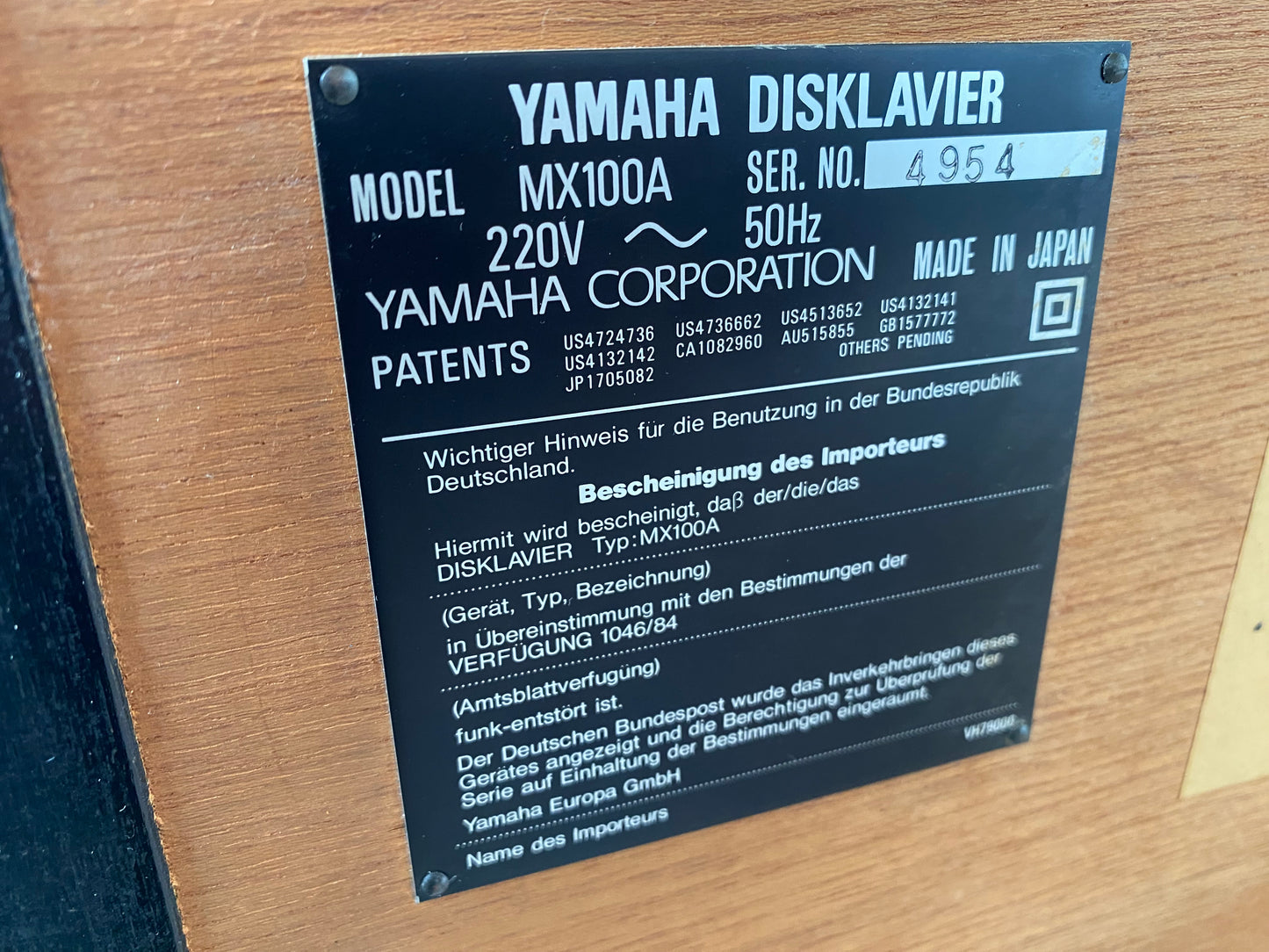 PIANINO MX100A